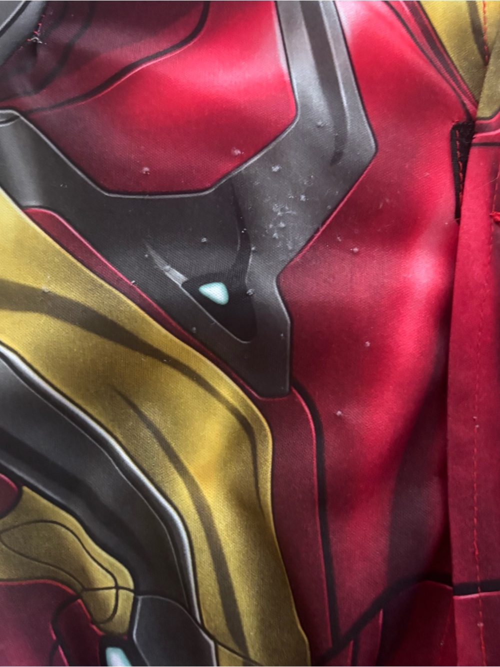 Marvel Avengers Iron Man Costume Small Red Gold Padded Muscle Jumpsuit S(4-6) - Picture 12 of 13